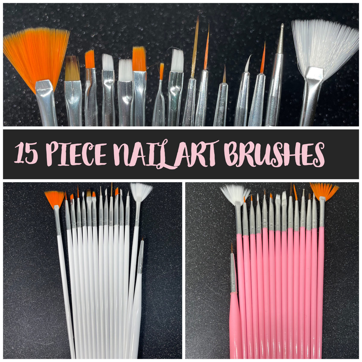 Buy Nail Art Kit With 2 Plates, 15 Pc Nail Art Brush Set, 5 Pc