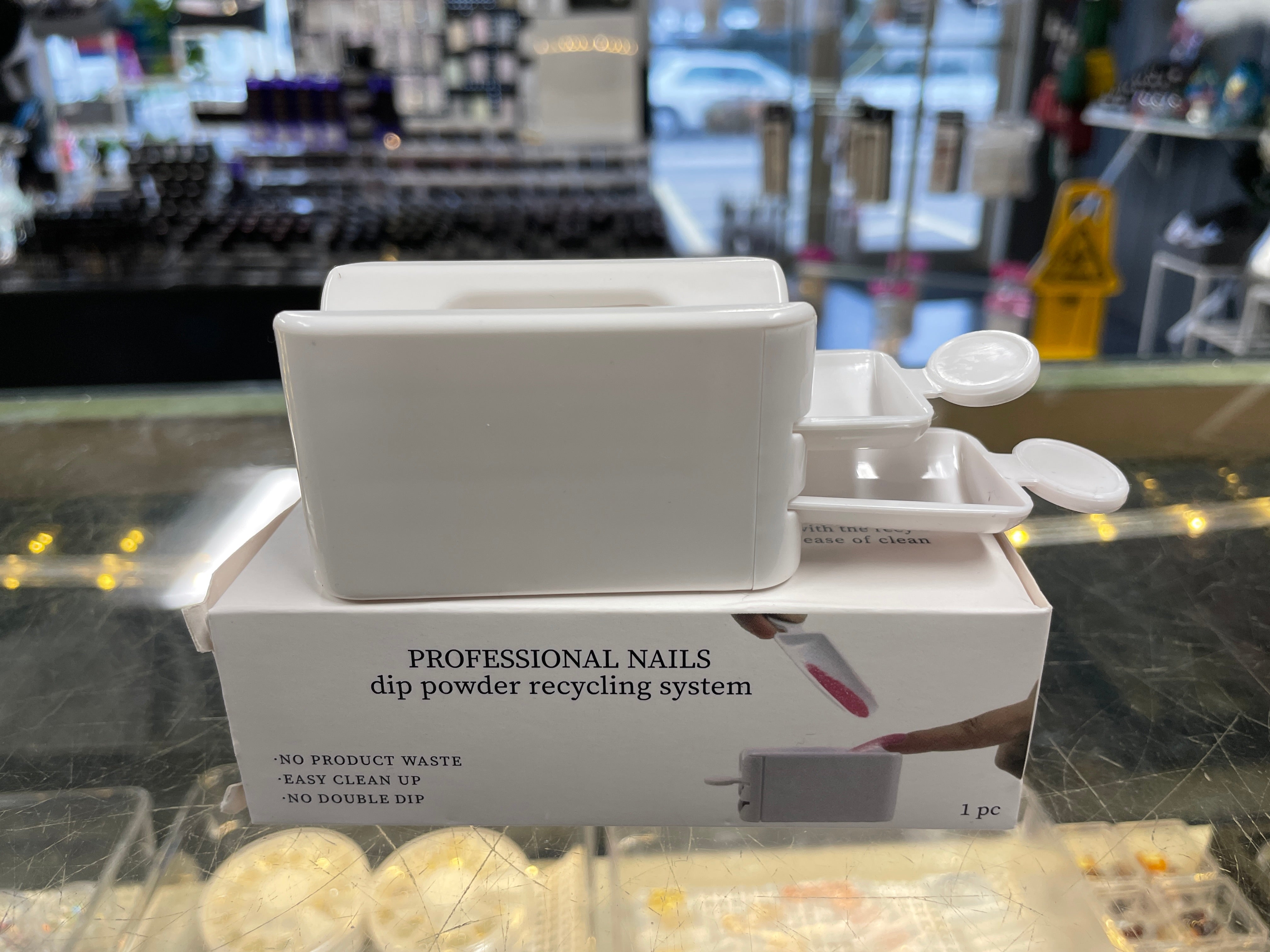 Nail Powder Recycling Tray With Funnel Glitter & Dip Powder Storage Box For  Nail Art Dipping Powder