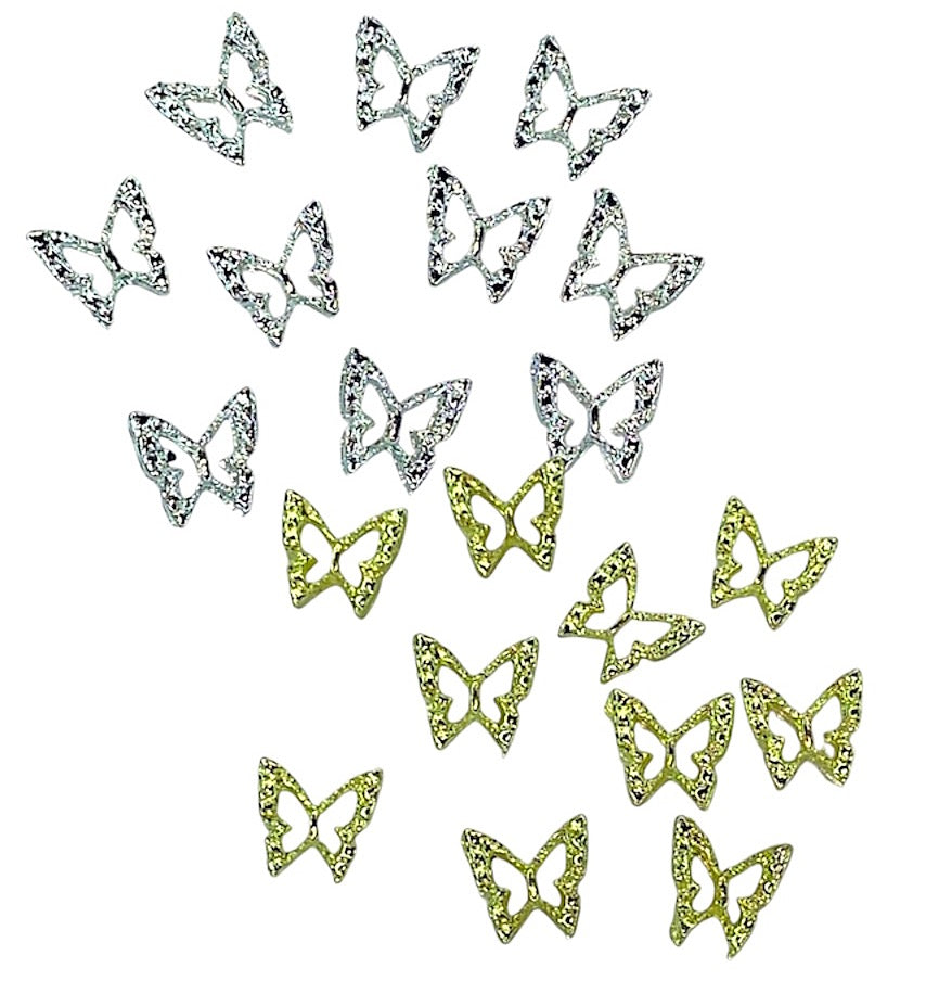 Silver/Gold 20pc Butterfly Charms