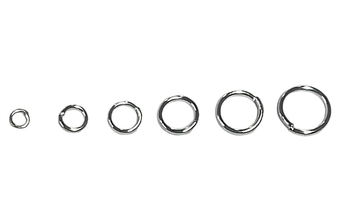 Assorted Sizes 1500 pcs Silver Plated Cut Open Jump Rings 3mm 4mm